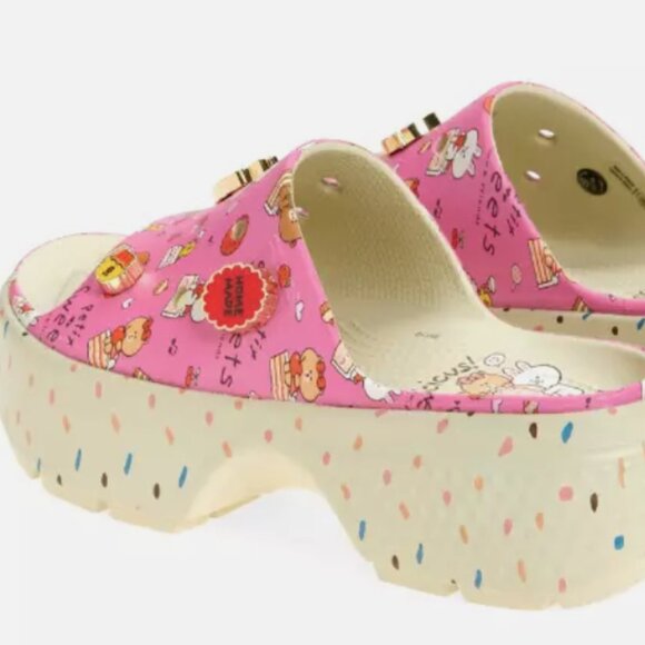 Crocs Adult Line Friends Stomp Slide Platform Sandals W10/M8 NEW - Picture 2 of 5